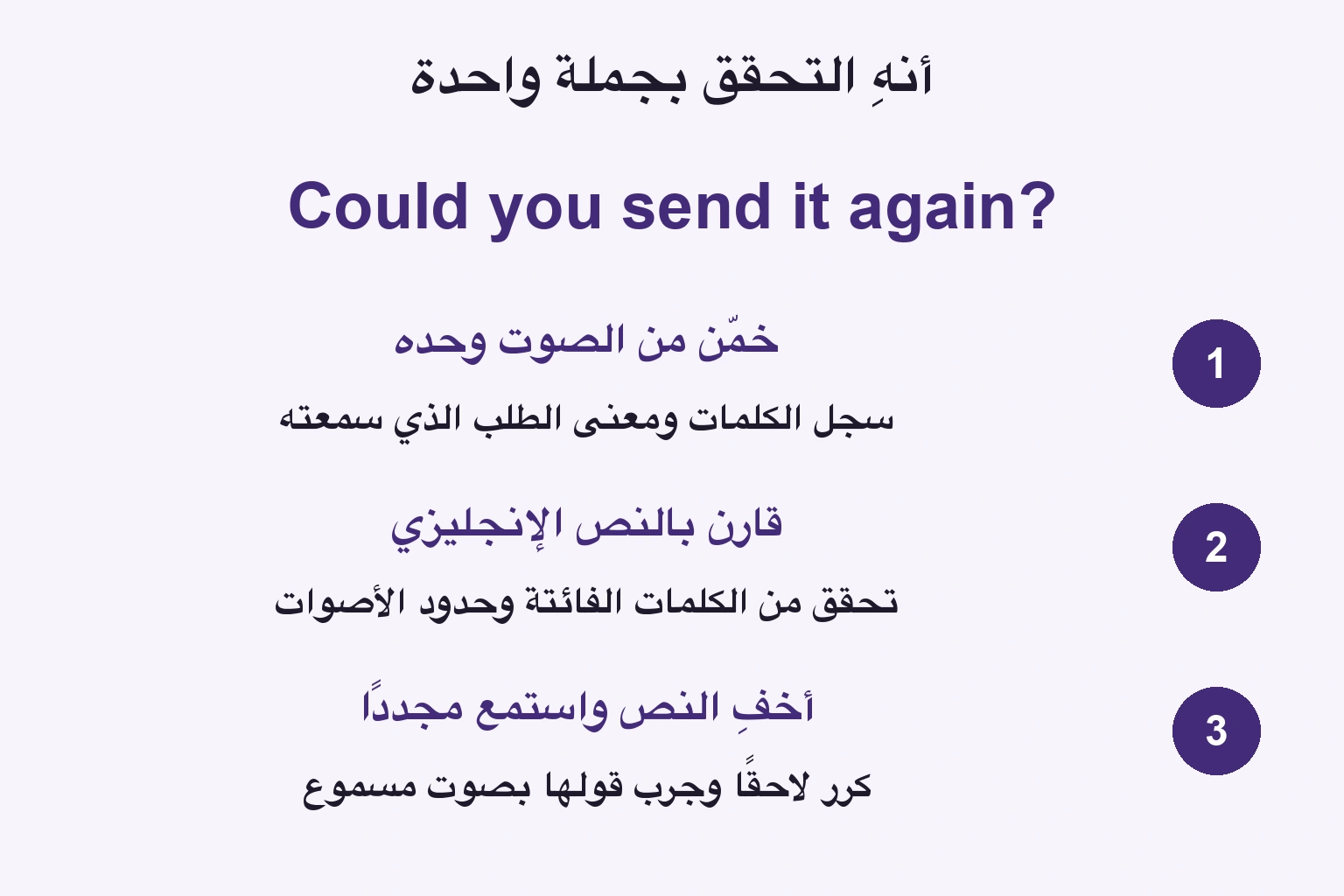 أنهِ التحقق بجملة واحدة