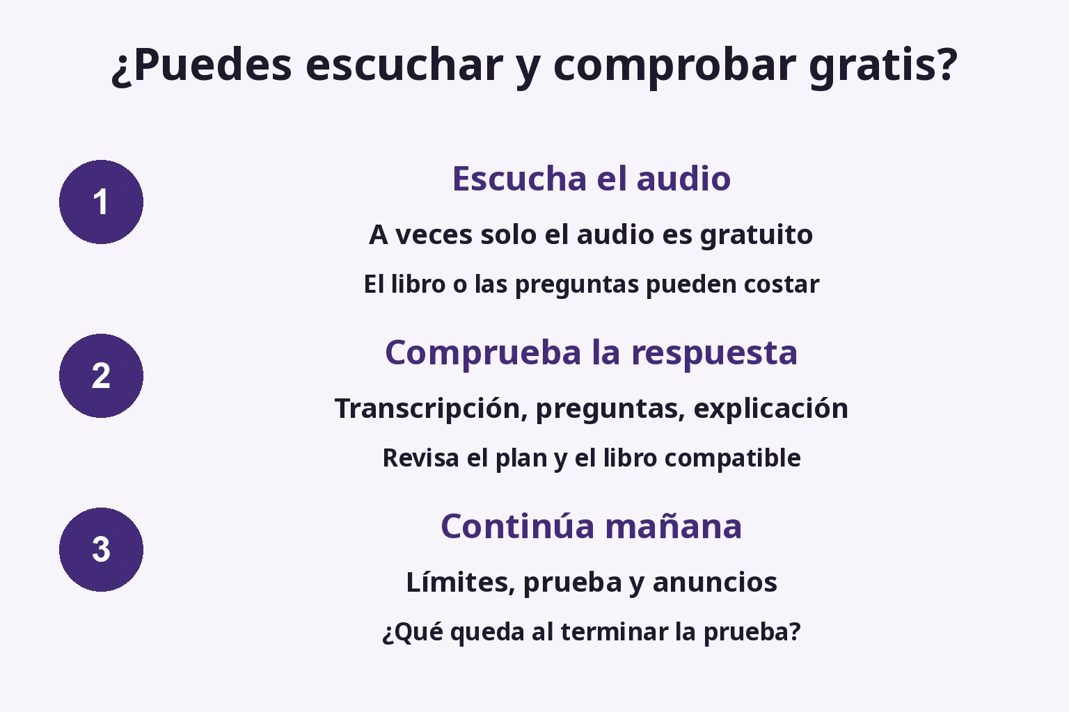 ¿Puedes escuchar y comprobar gratis?