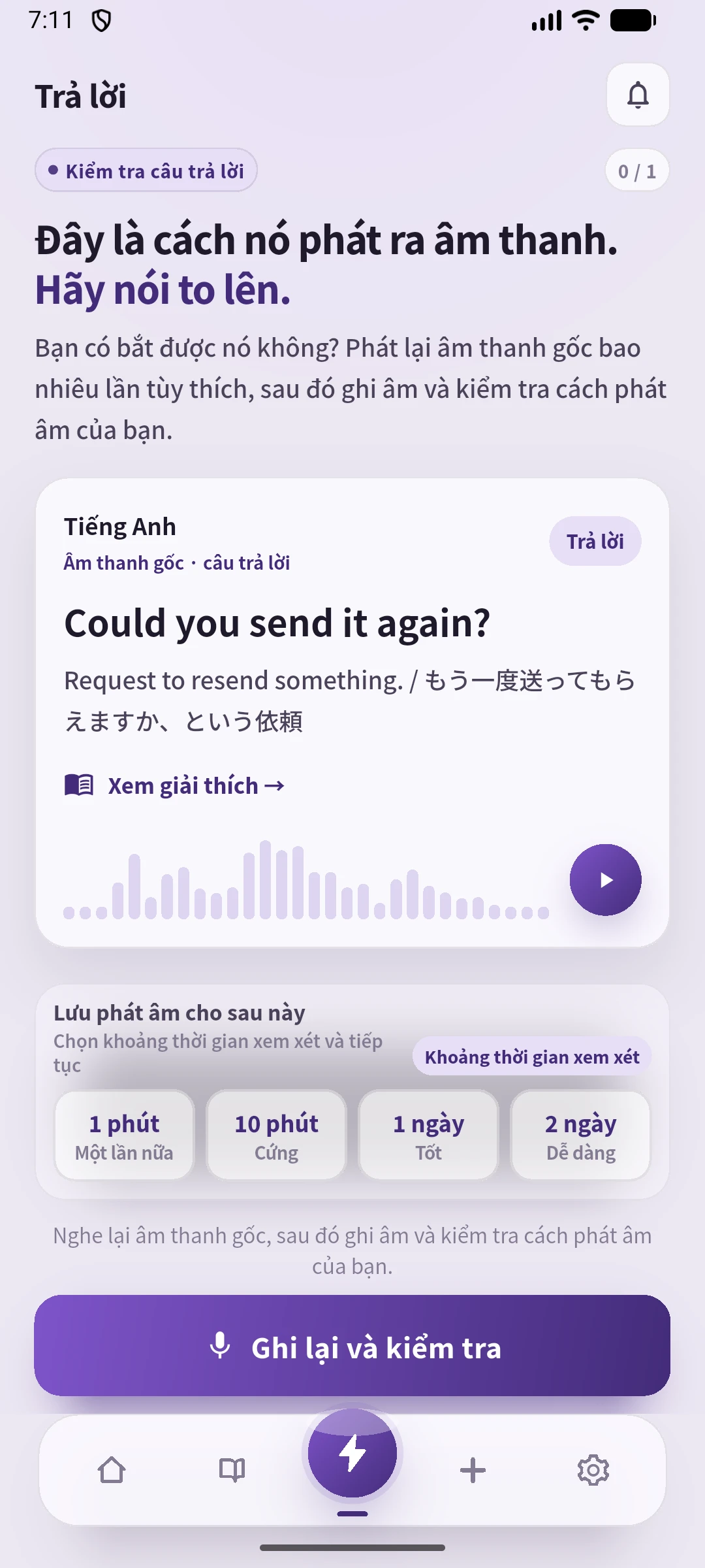 SpeakGain: Could you send it again? — Đối chiếu câu tiếng Anh