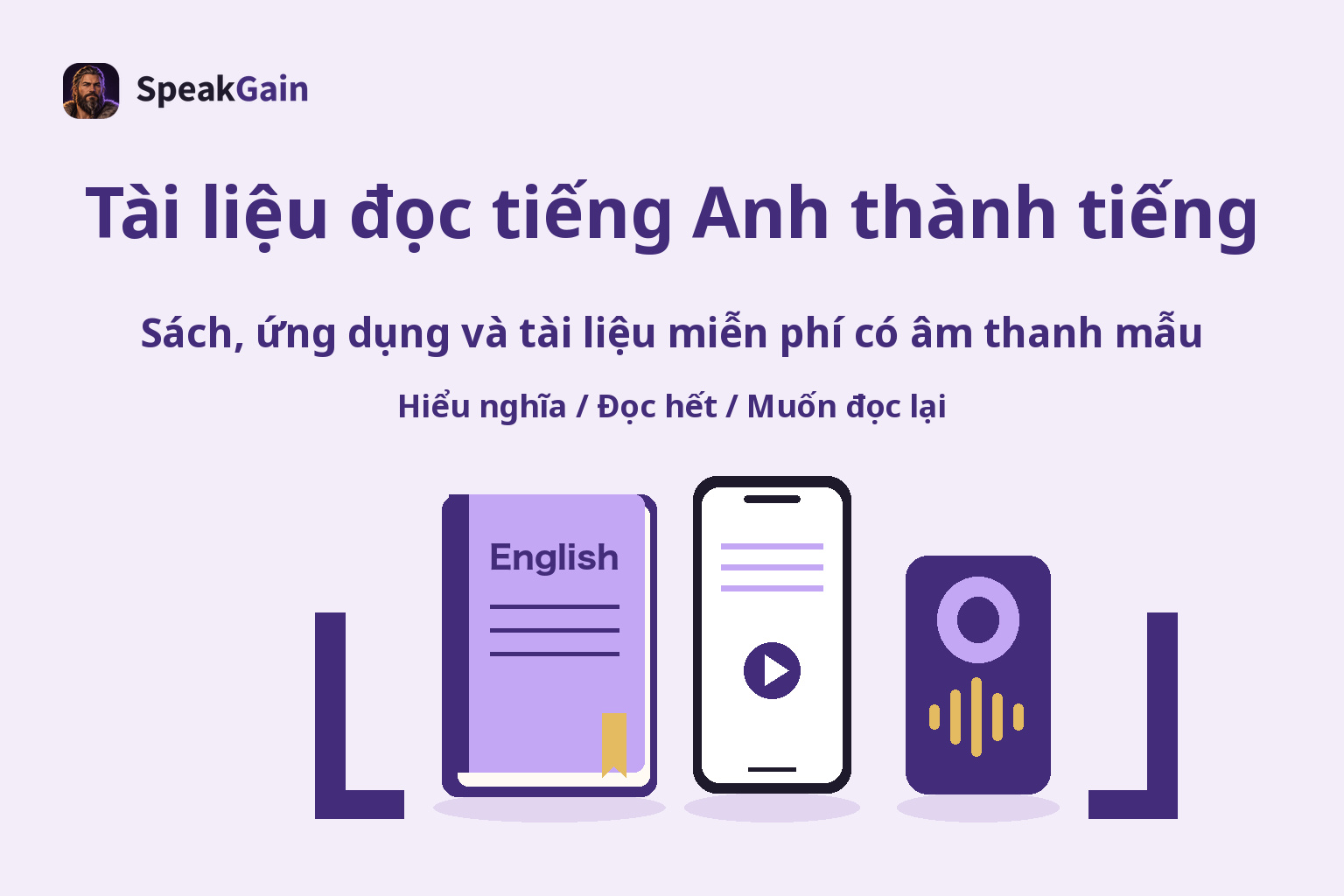 Sách tiếng Anh, điện thoại và loa nằm giữa hai chặn sách