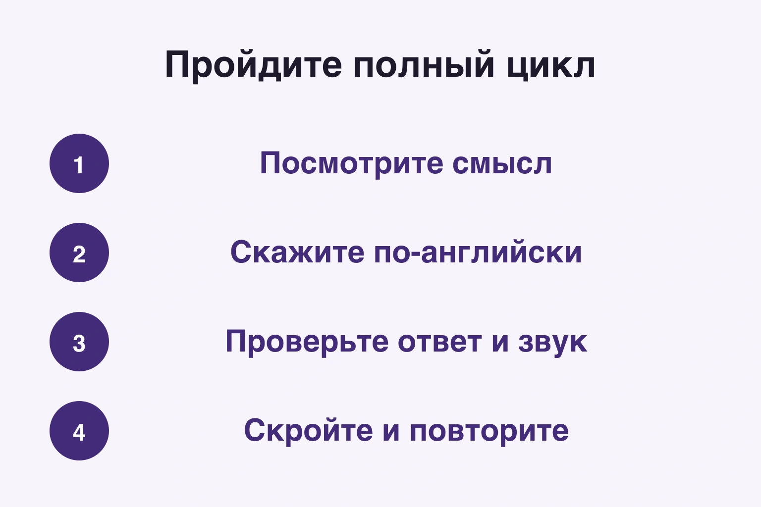 Смысл, речь, проверка и повторение без видимого ответа.
