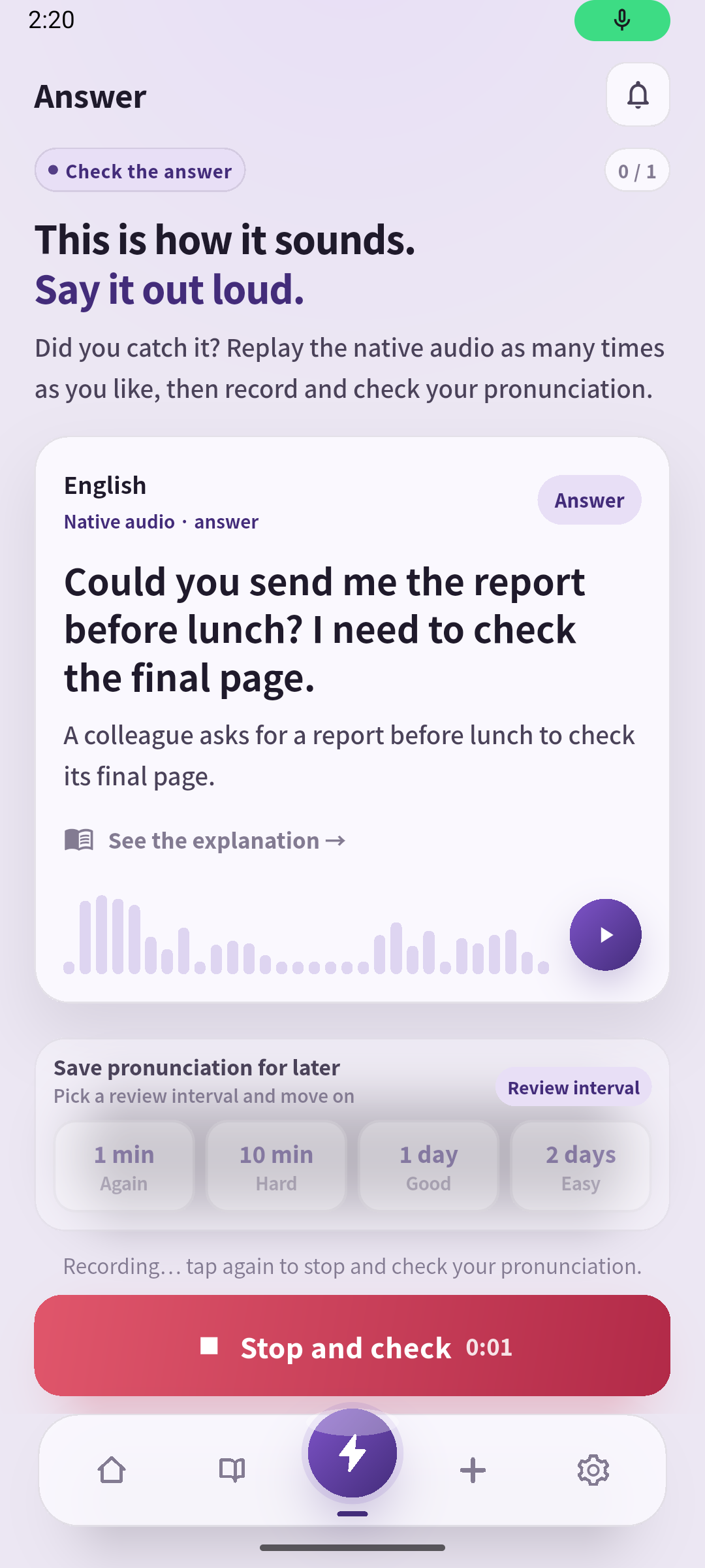 Record your voice