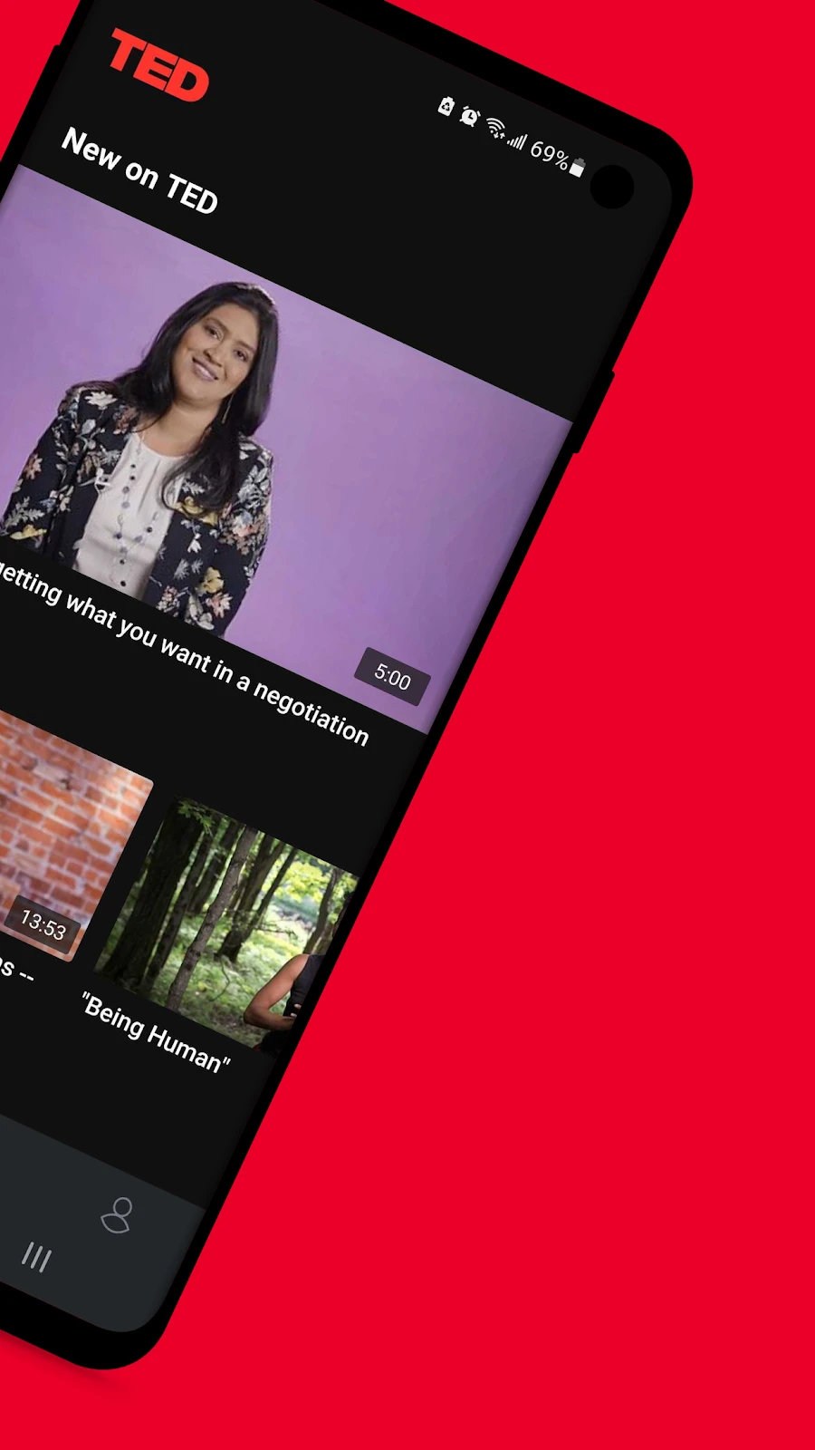 Офіційне зображення бібліотеки TED із Google Play. Поточний перший запуск Android вимагав входу, тому ми зупинились і використали офіційне зображення.