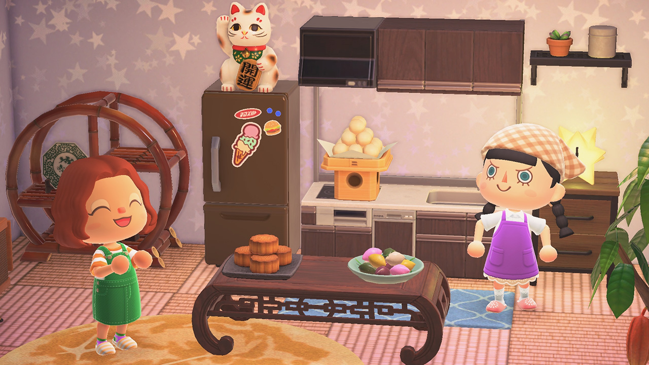 Imagen oficial de Animal Crossing cocinando, sin texto de diálogo ni menús