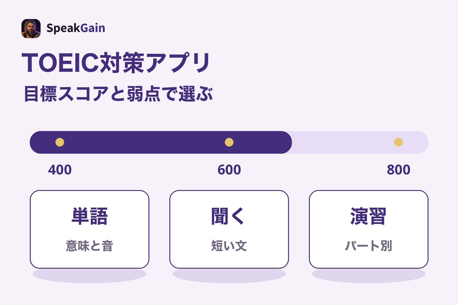 TOEIC対策アプリを語彙と聞き取りと演習の目的で選ぶ
