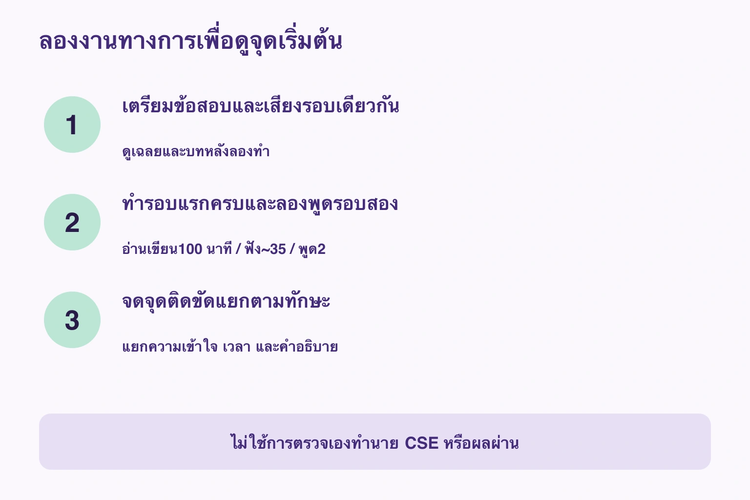 ลองงานทางการเพื่อดูจุดเริ่มต้น