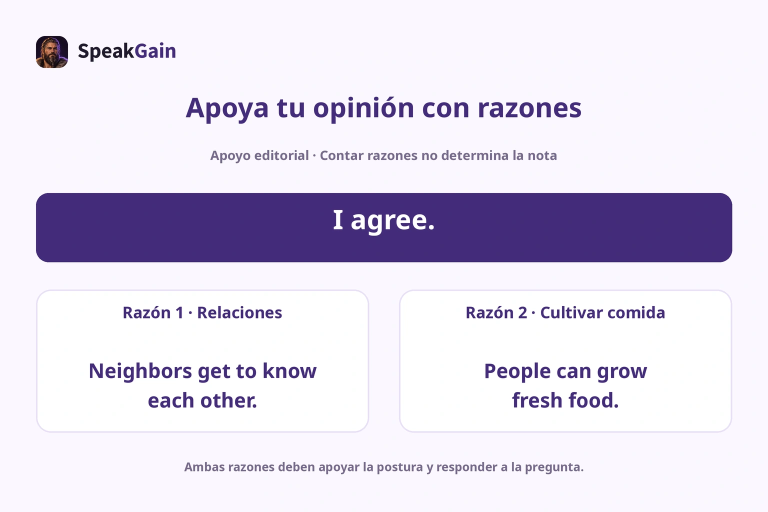 Relaciones vecinales y cultivo de alimentos apoyan una misma opinión