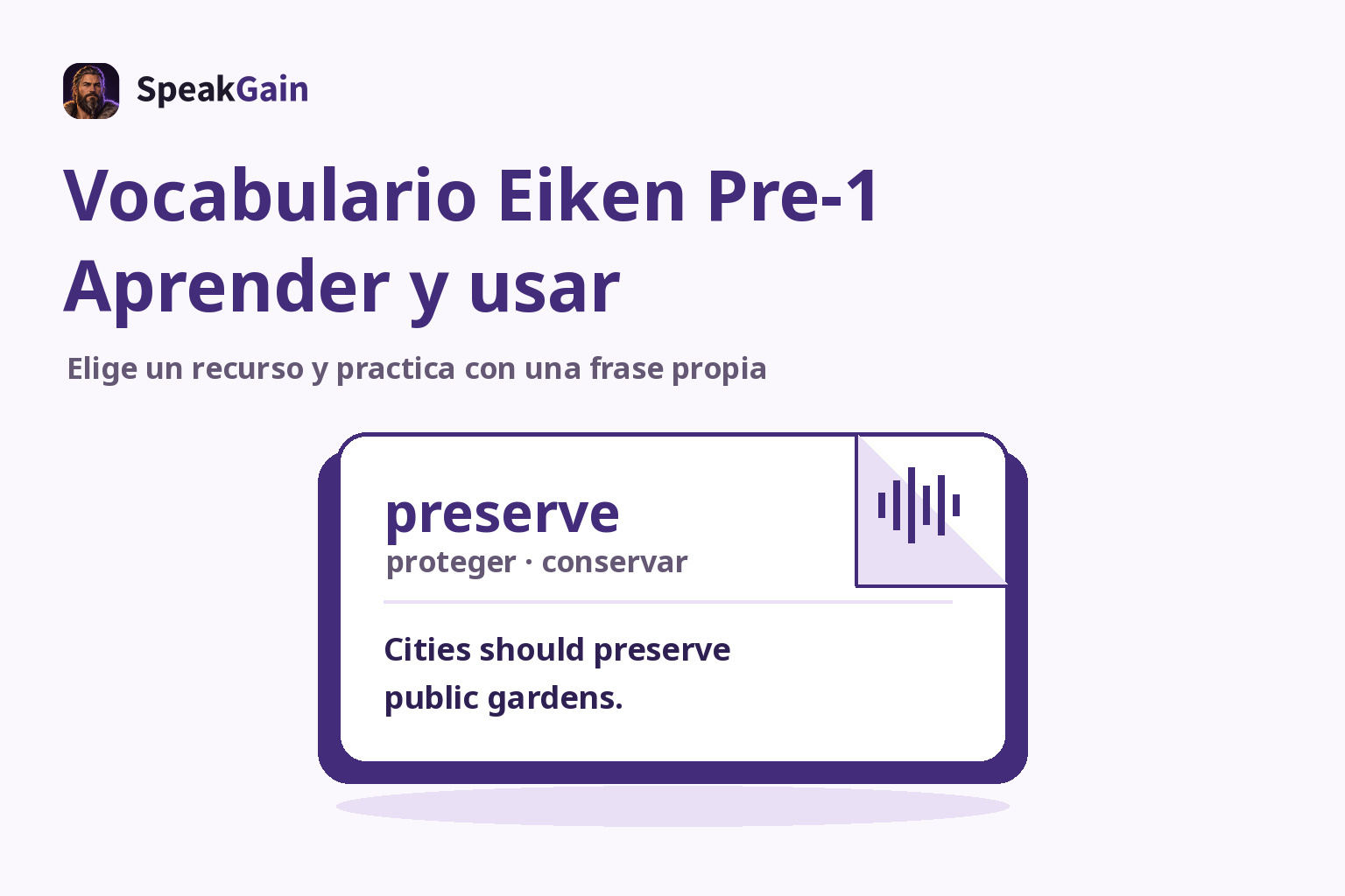 Tarjeta doblada con preserve, su significado, un ejemplo original y una marca de sonido