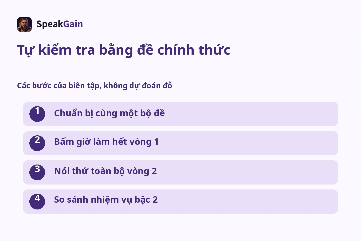 Tự kiểm tra bằng đề chính thức
