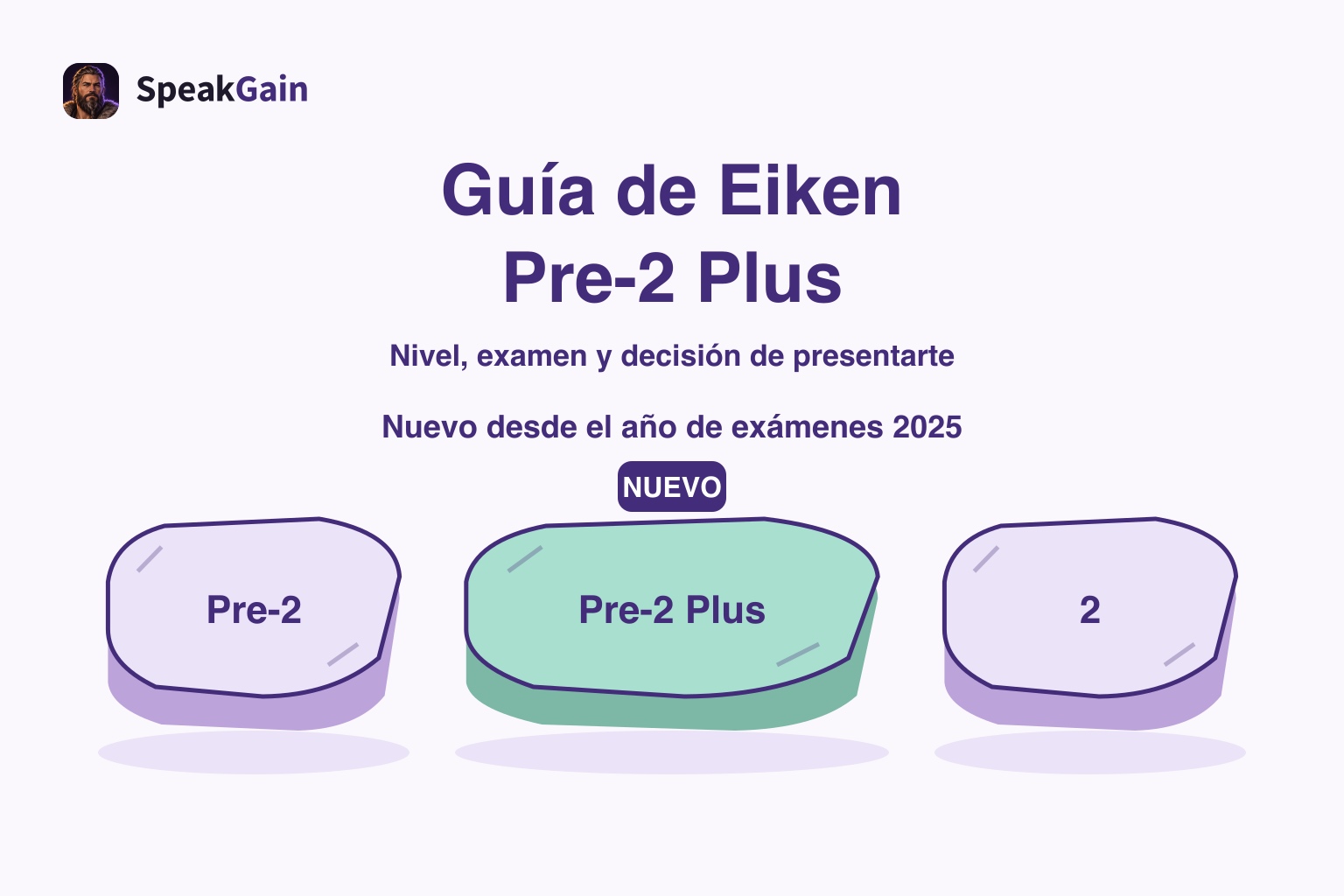 Tres piedras para Pre-2, Pre-2 Plus y el grado 2, con la piedra central resaltada