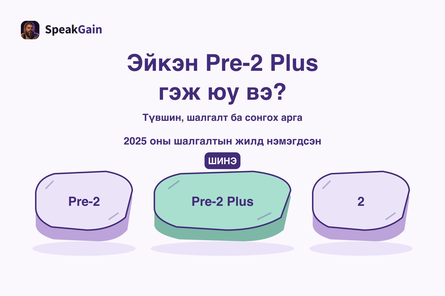Pre-2, Pre-2 Plus, 2-р түвшний гурван гишгүүр чулууны дундахыг тодруулсан зураг