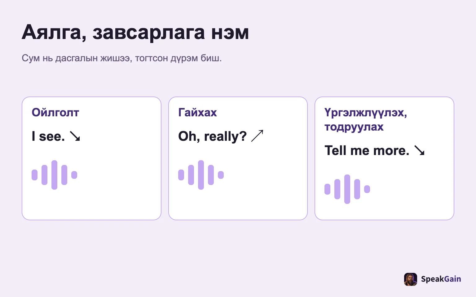 Аялга, завсарлага нэм: Сум нь дасгалын жишээ, тогтсон дүрэм биш.
