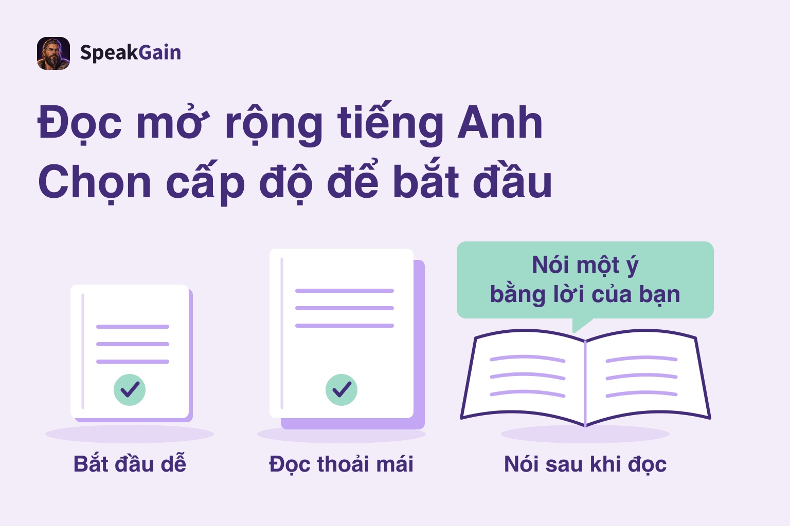Hai cuốn sách tăng nhẹ về kích thước và độ dày, tiếp đến là sách mở và lời nhắc nói bằng lời của mình.