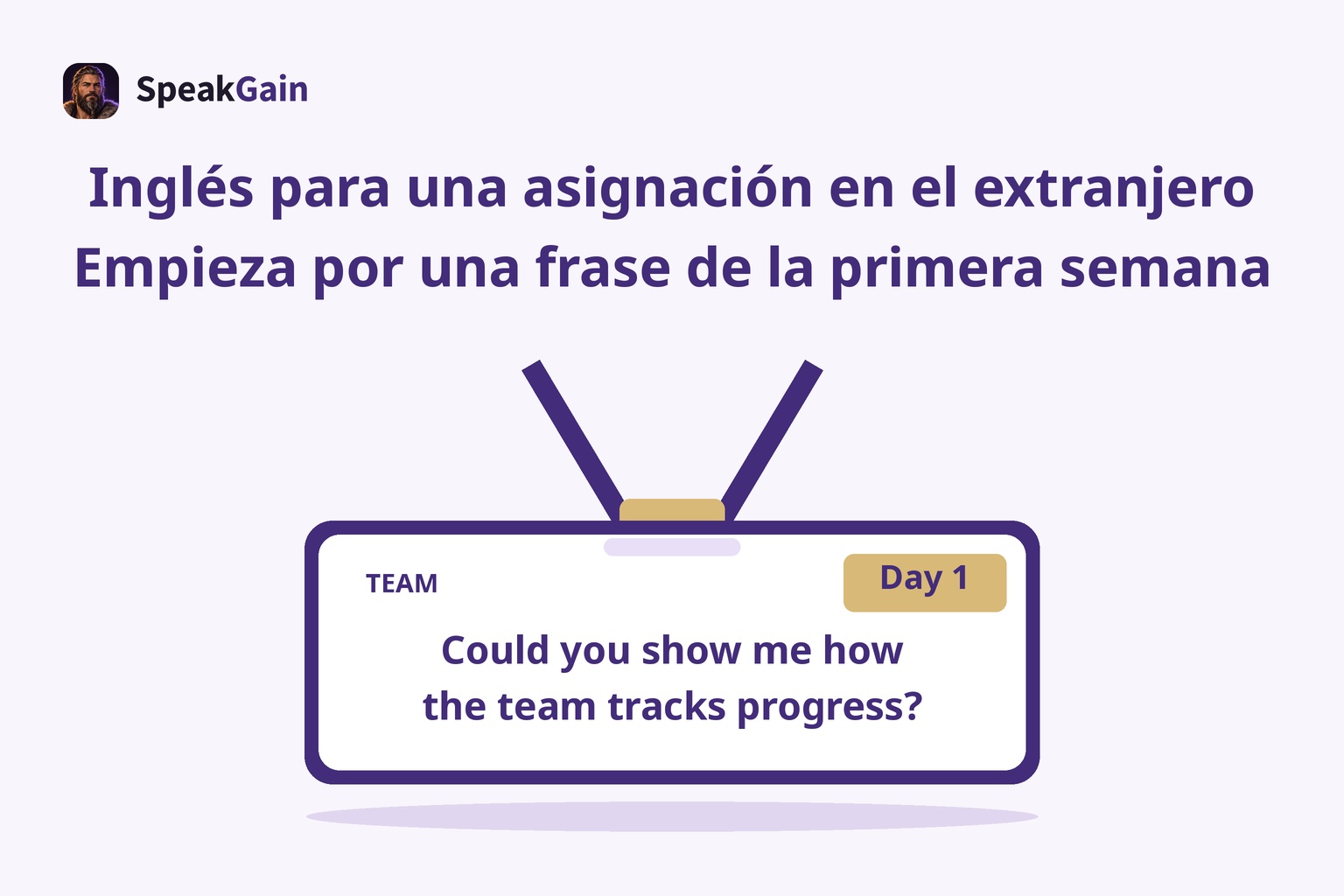 Credencial de trabajo centrada con cinta, TEAM, etiqueta Day 1 y una pregunta sobre el seguimiento del equipo