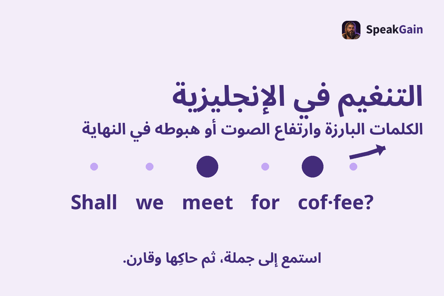 التنغيم في الإنجليزية — الكلمات البارزة وارتفاع الصوت أو هبوطه في النهاية