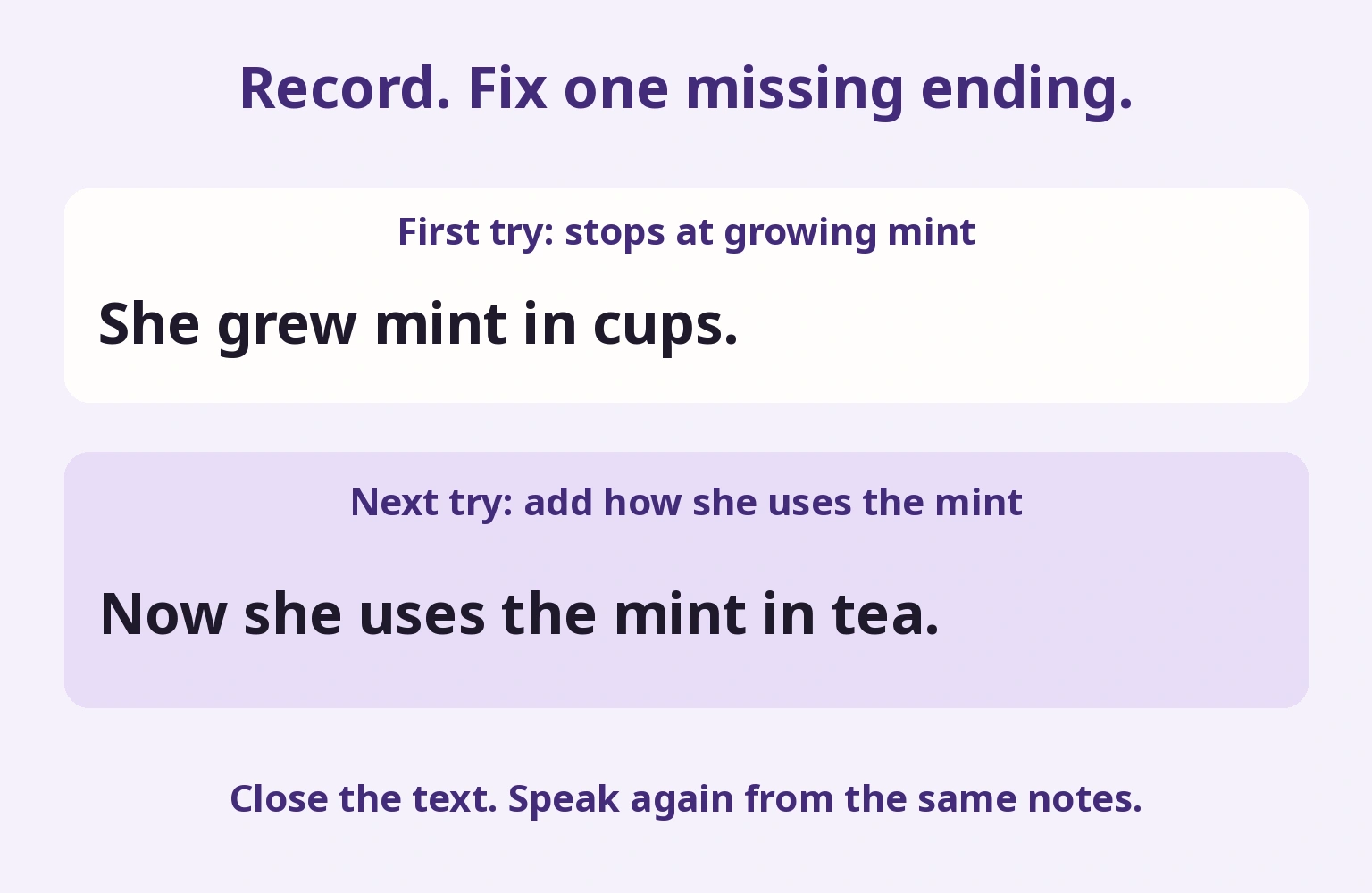 Record. Fix one missing ending.