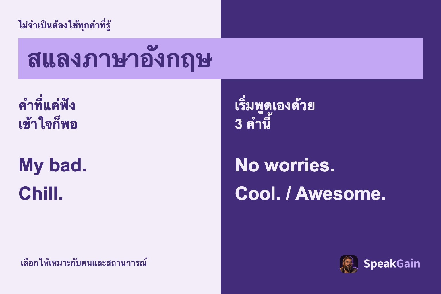 สแลงภาษาอังกฤษ — คำที่แค่ฟัง เข้าใจก็พอ — เริ่มพูดเองด้วย 3 คำนี้