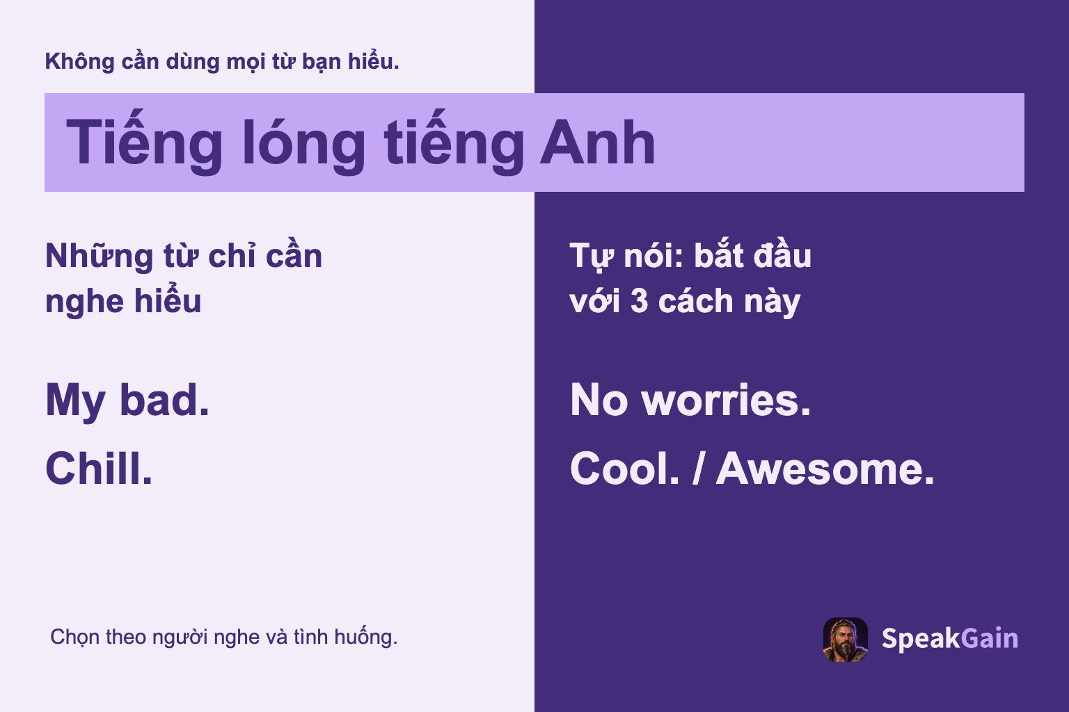Tiếng lóng tiếng Anh — Những từ chỉ cần nghe hiểu — Tự nói: bắt đầu với 3 cách này
