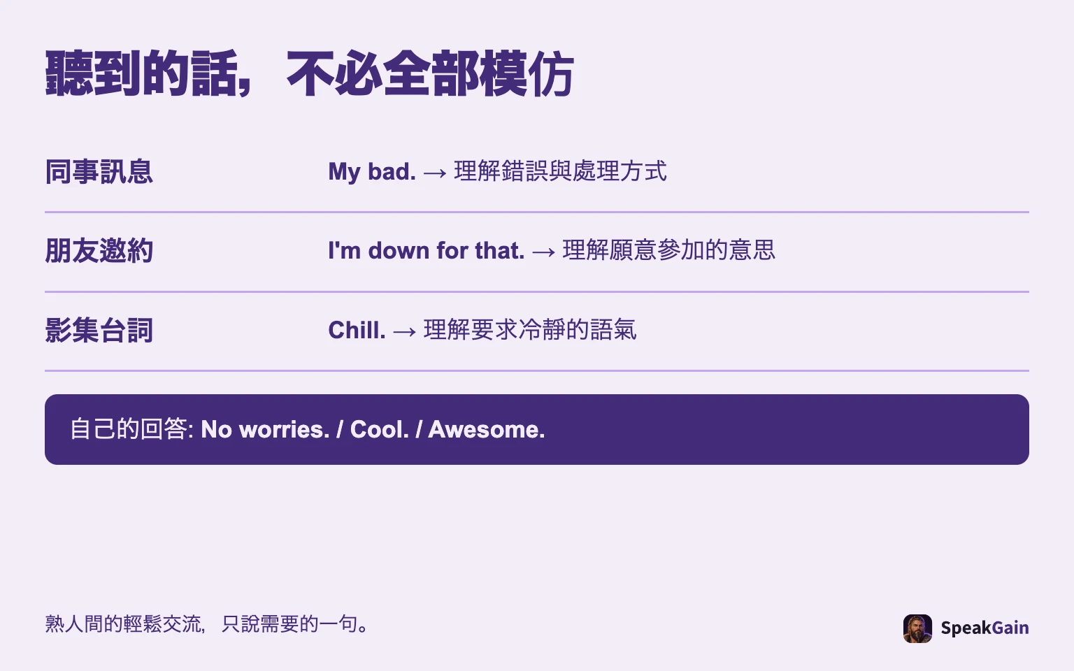 同事、朋友與戲劇人物,需要分開判斷。