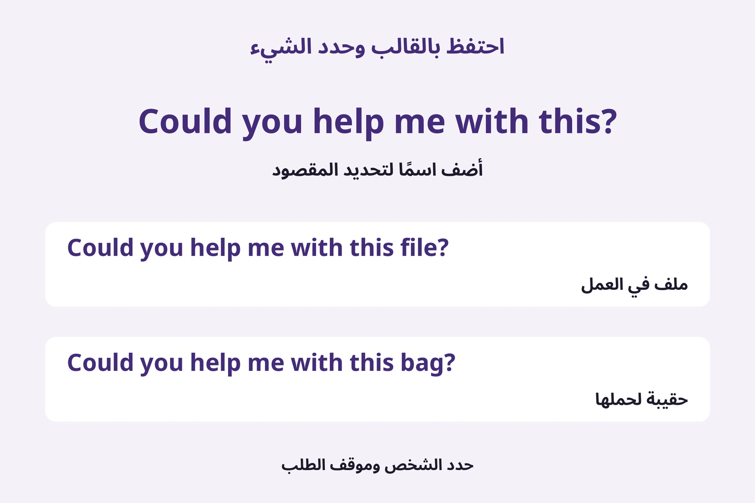 احتفظ بالقالب وحدد الشيء
