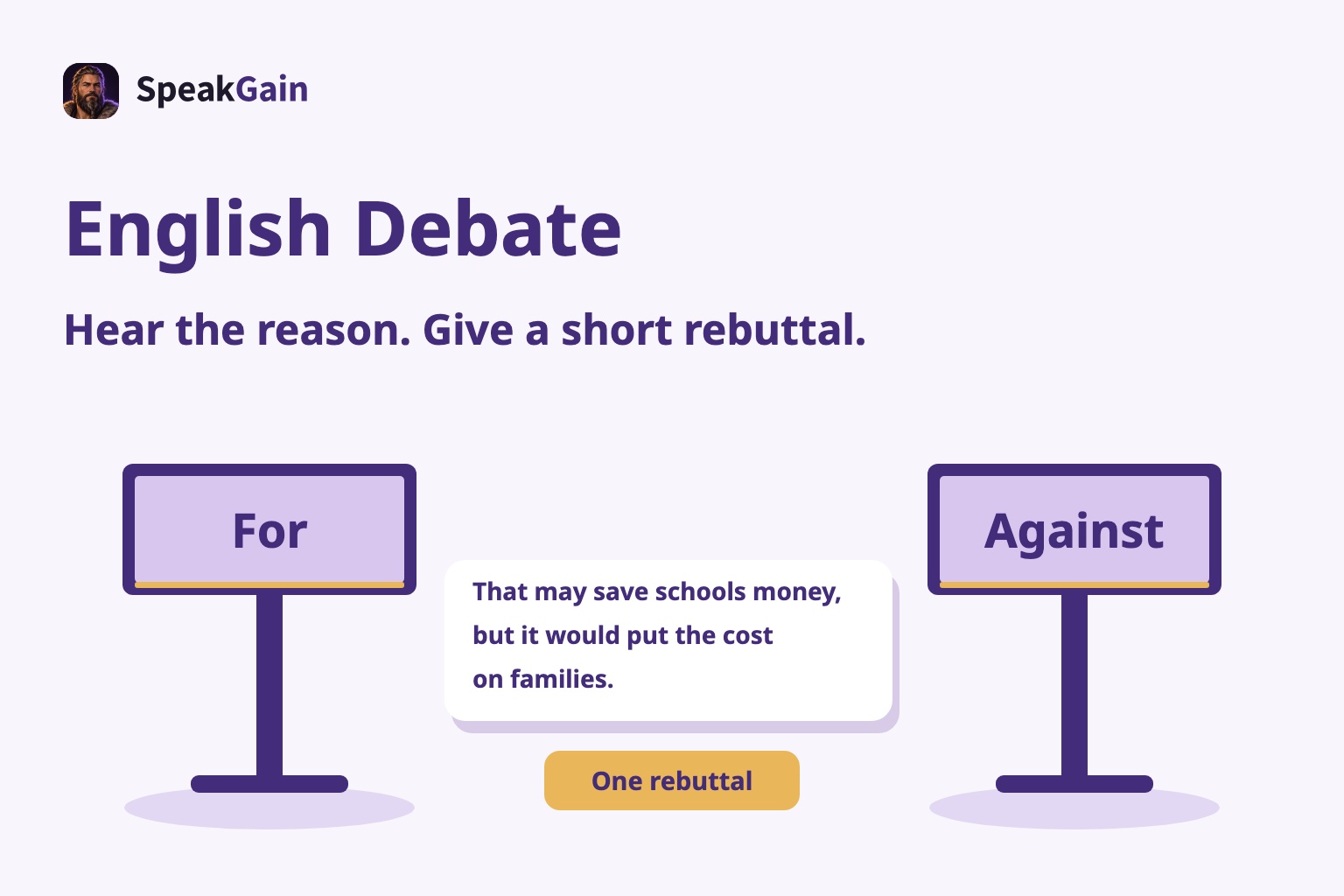 For and Against stands with a short English rebuttal about family costs