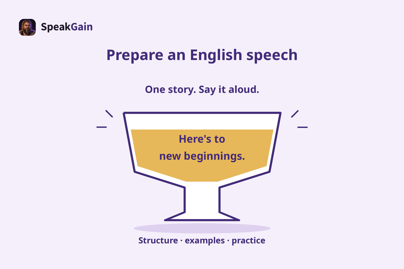 One story. Say it aloud.