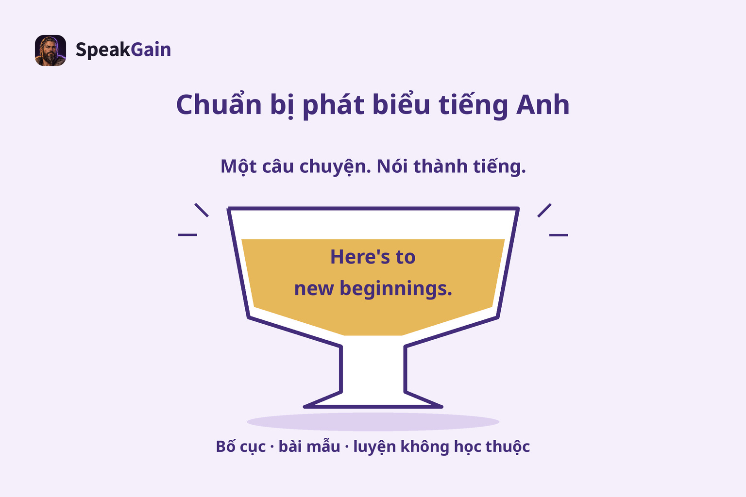 Một câu chuyện. Nói thành tiếng.
