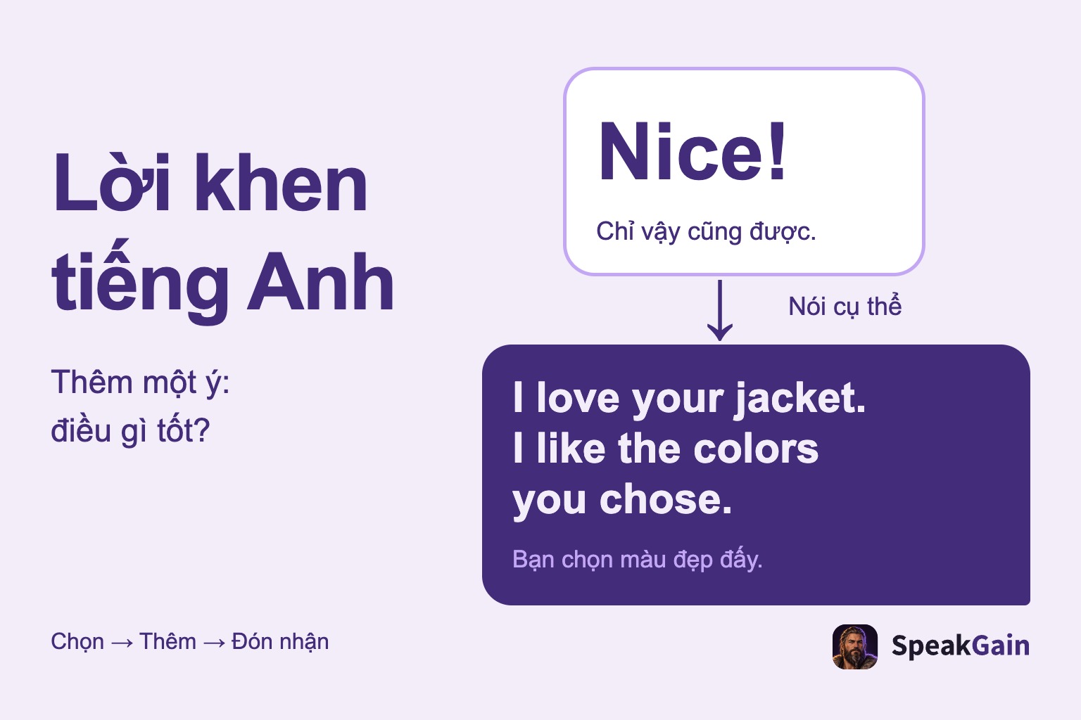 Lời khen tiếng Anh — Thêm một ý: điều gì tốt?