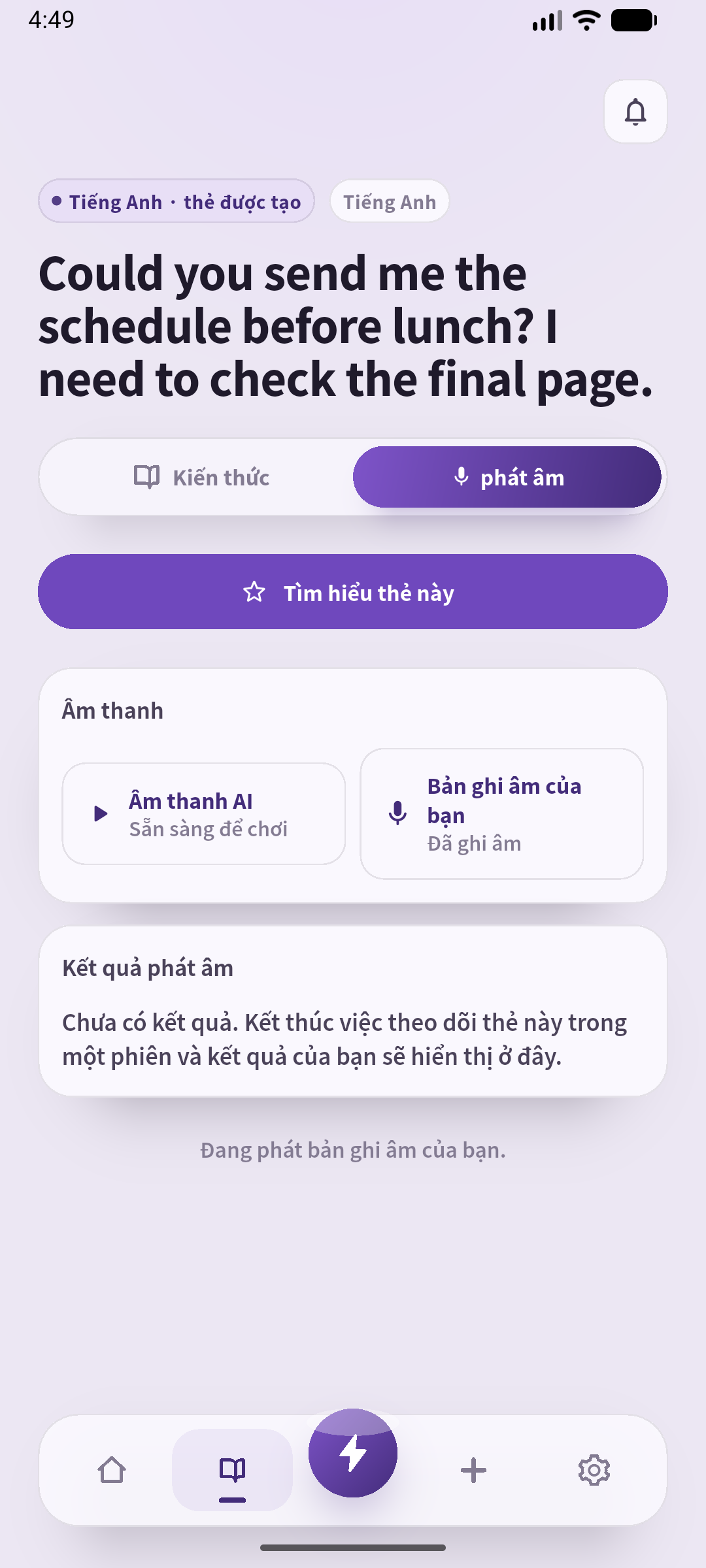 Phát bản thu cục bộ để so sánh