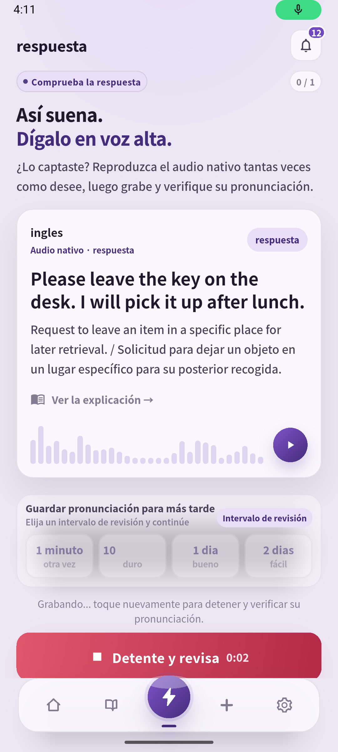 SpeakGain graba tu voz