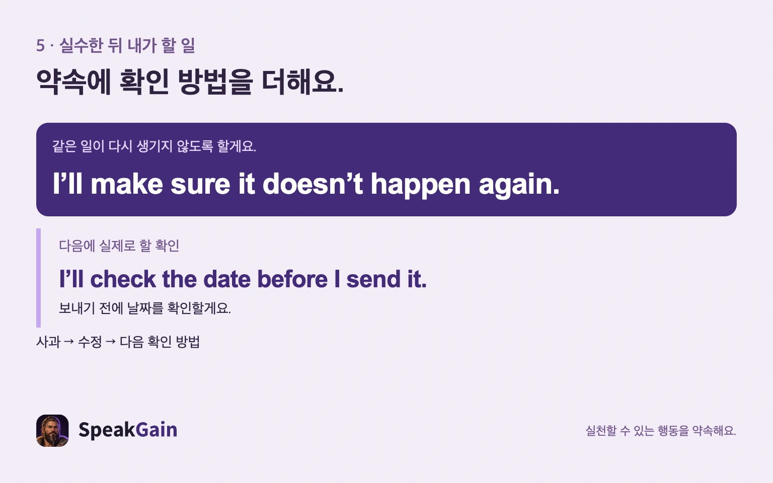 같은 실수 방지 약속에 보내기 전 날짜 확인을 더하는 예