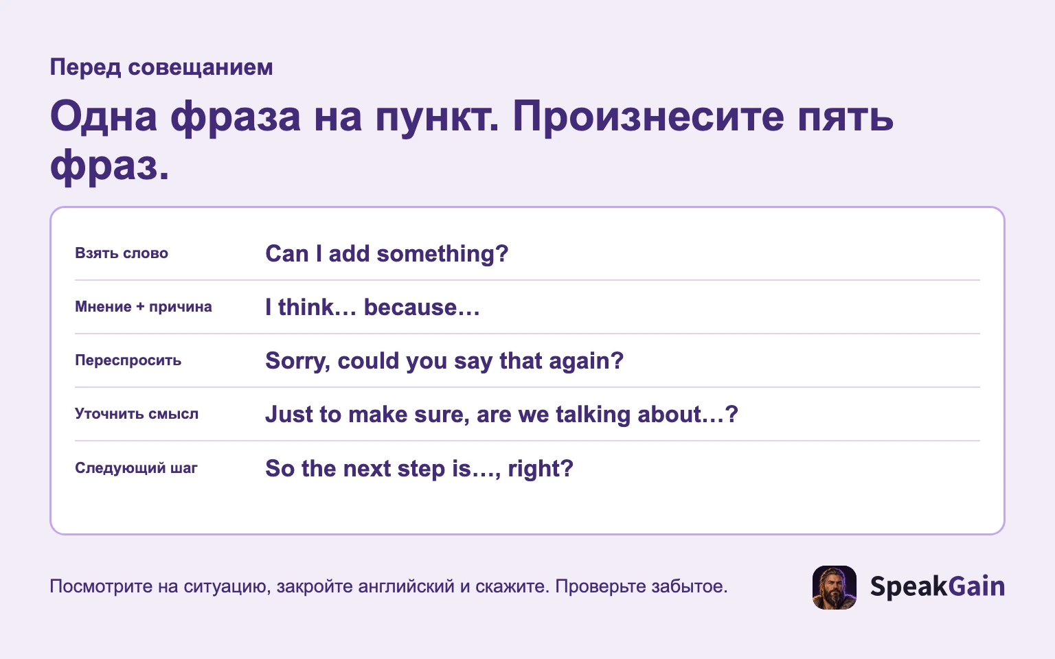 Одна фраза на пункт и пять фраз как редакционный ориентир.