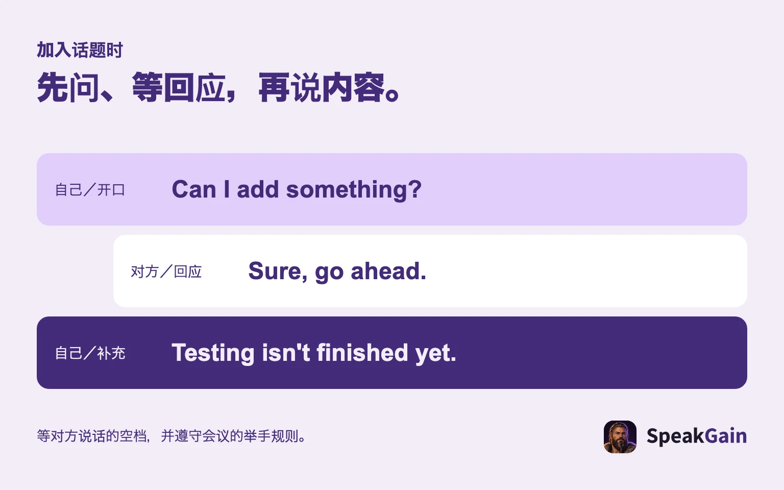 先问能否加入，等回应，再补充内容。