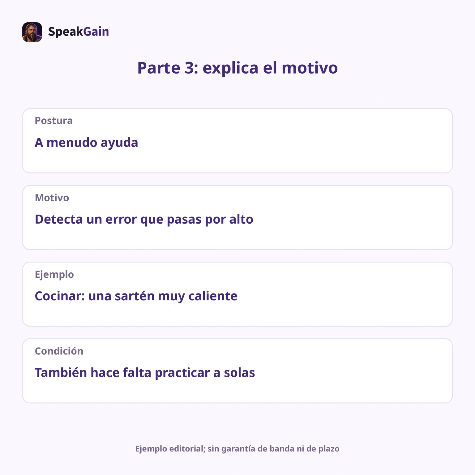 El ejemplo debe explicar el motivo. El número de etapas y However no son requisitos oficiales para puntuar.
