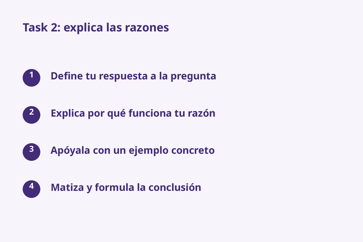 Task 2: explica las razones