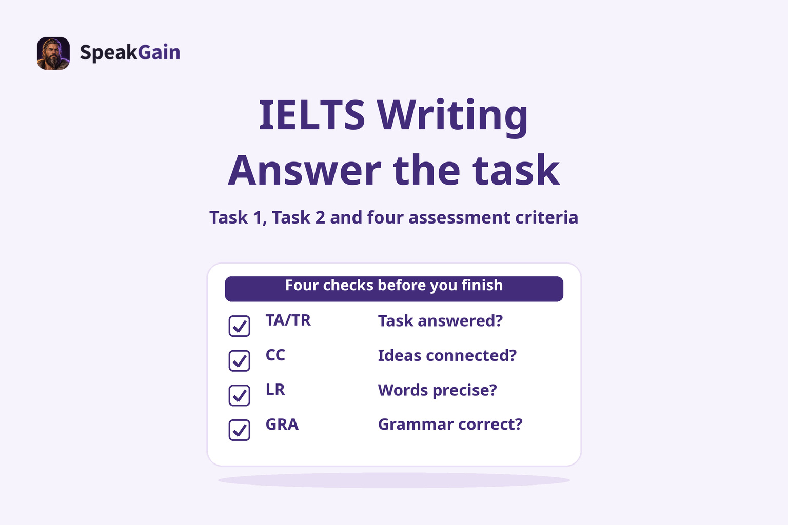 IELTS Writing — Answer the task