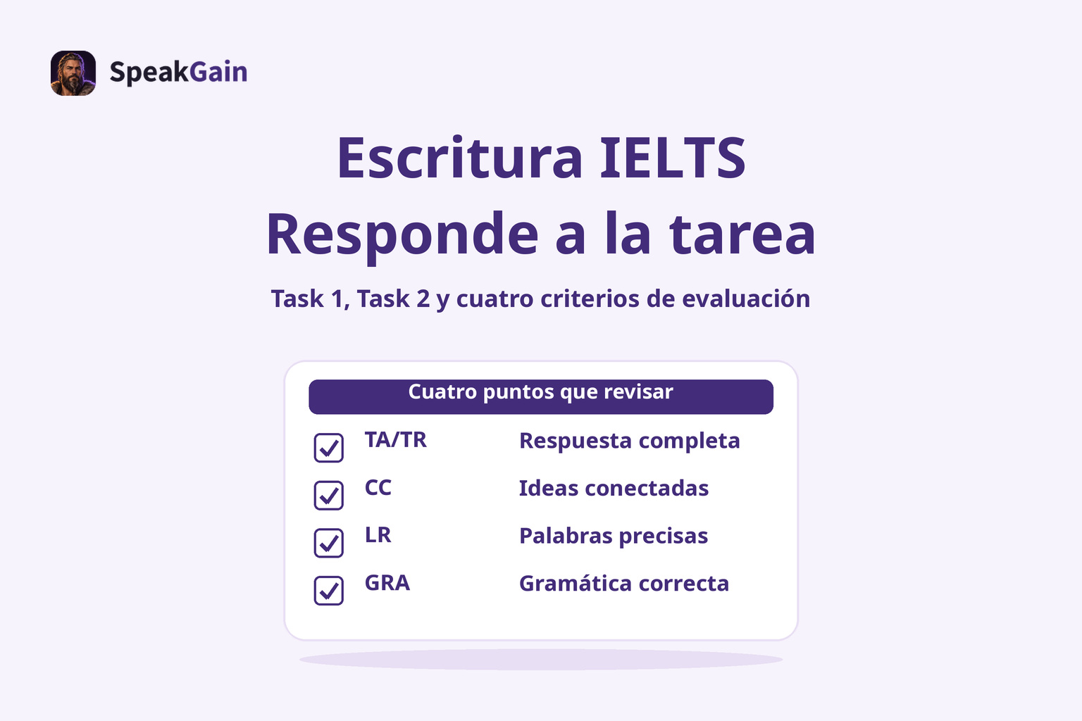 Escritura IELTS — Responde a la tarea