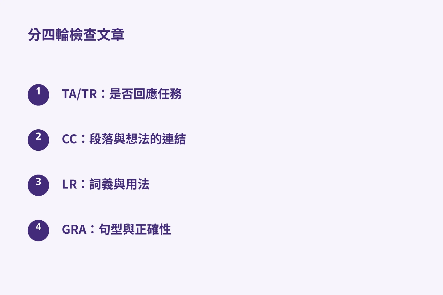 分四輪檢查文章