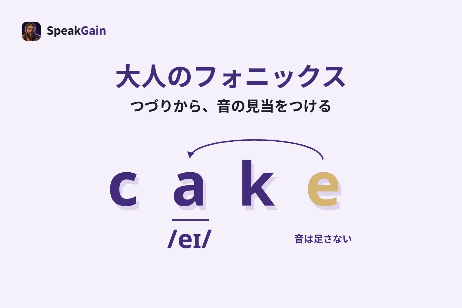 大人のフォニックス — つづりから、音の見当をつける