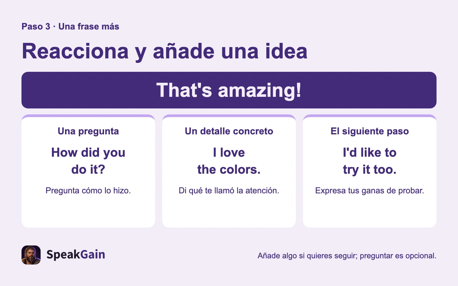 Reacciona y añade una idea