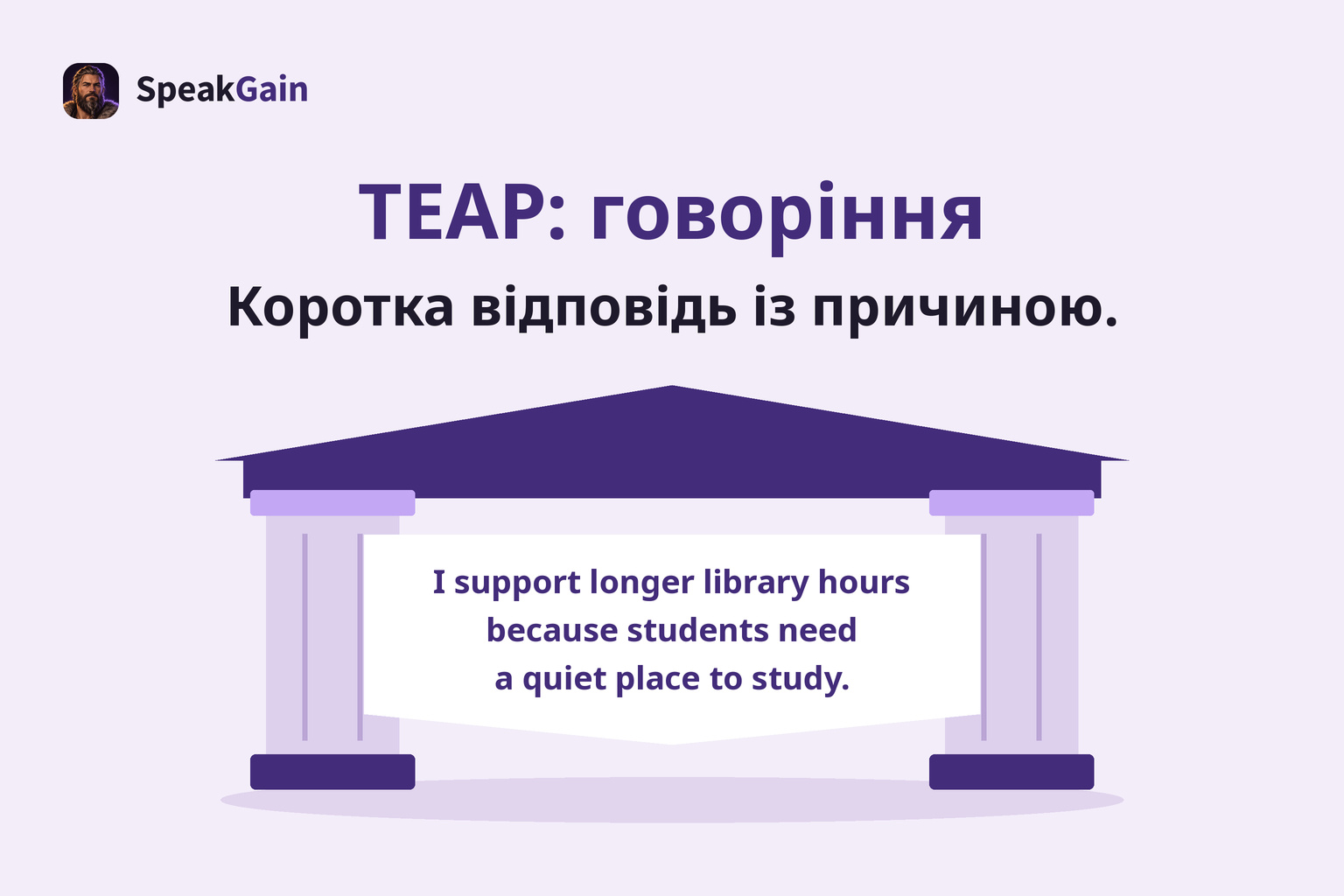 Умовна університетська брама з короткою відповіддю англійською